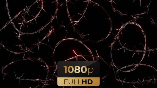 Eerie Abstract Barbed Wire Looping Background