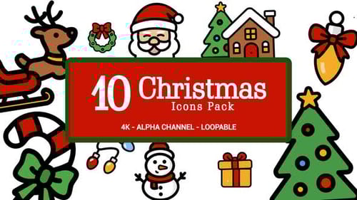 Animated Christmas Icons Pack