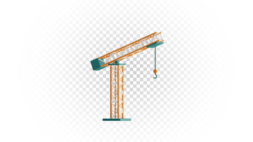 Grúa torre industrial para proyectos de construcción y edificación