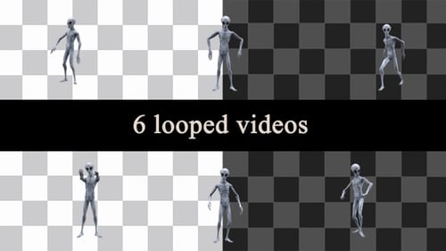 Animated 3D Alien Character Loop Pack