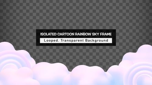 Soft Pastel Animated Clouds Bottom Frame