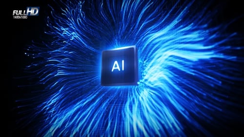 Computer Processor Artificial Intelligence Diffuse magic light Full HD