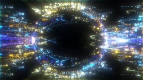 Abstract Glowing Particle Vortex Background Loop