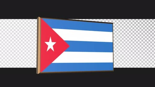 3D Animated Cuban Flag for International Broadcasts