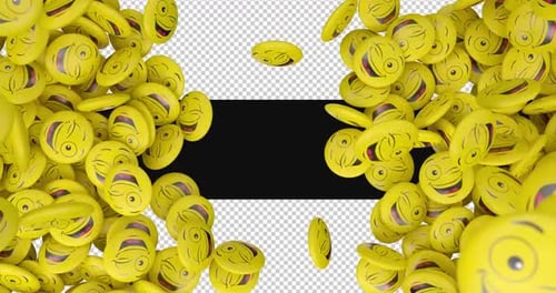 Fondo de emojis de cara guiñando un ojo en Alpha