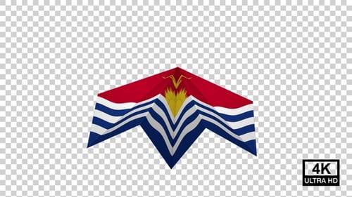 Paper Airplane Of Kiribati Flag