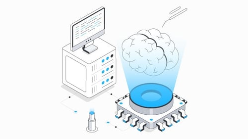 Artificial Intelligence Isometric Animation Alpha Channel