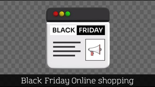 Digital Marketing Black Friday Sale Browser Animation