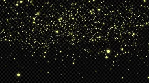 Golden Glittering Particle Overlay Effect