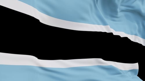 Waving Botswana Flag Vertical Animation