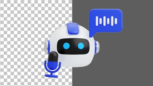 3D Virtual Assistant Customer Service | Alpha Channel