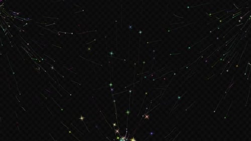 Festive Colorful Sparkling Particle Explosion Overlay Animation