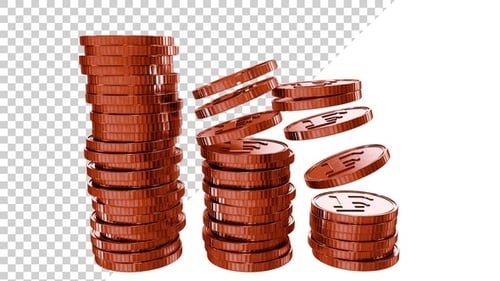 Franc Copper Coins Tower V5