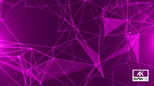 Abstract Futuristic Purple Plexus Network Background Loop