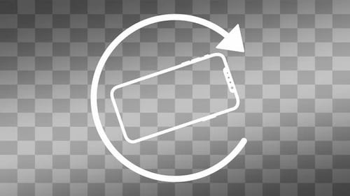 Animação de rotação do telefone celular