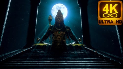 Univers, étoile filante, arrière-plan, culture ancienne, temple de Lord Shiva, art hindou, 3D, boucle vj