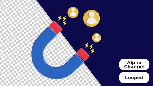 3D Animated Attract Customer | Alpha Channel