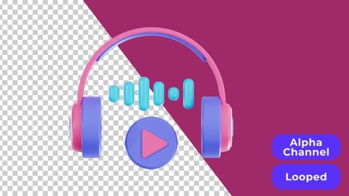 Audição animada em 3D | Alpha Channel