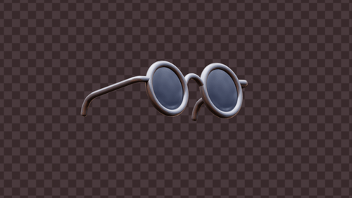 Smooth 3D Animation of Rotating Round Sunglasses