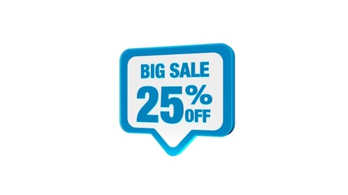 Animated Big Sale 25% Off Discount Badge