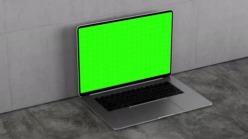 Monolite Laptop-Mockup Greenscreen-Filmmaterial 01
