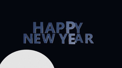 Happy New Year Kinetic Typography Title Animation