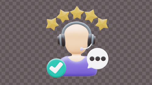 3D Customer Support Service Icon Animation