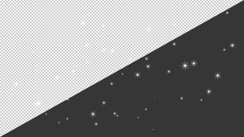 3D Twinkling Stars | Alpha Channel