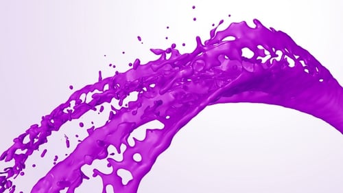 Dynamic Purple Fluid Splash Element