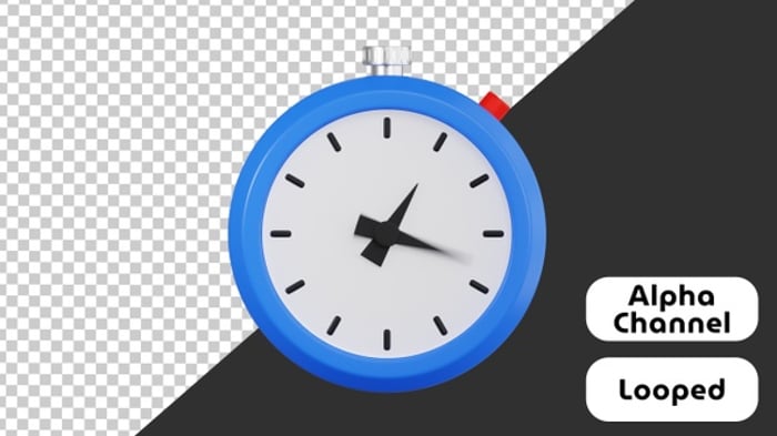 3D Animation of Timer | Productivity | Alpha | Color Key, Backgrounds ...