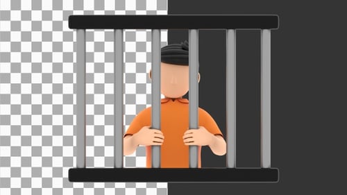 3D Animation of Jail | Alpha Channel