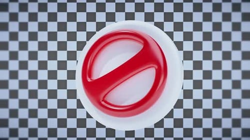 Animated Prohibited Emoji Alpha Channel