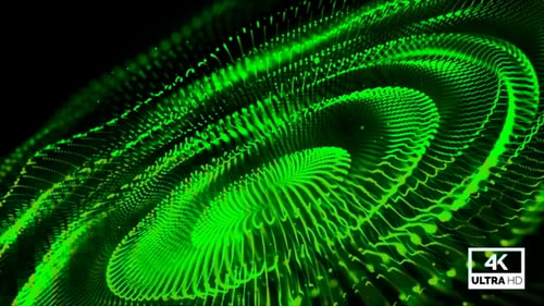 Green Particles Wave Looped V9