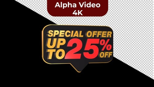 Special Offer 25 Percent Off 3D Motion Graphic