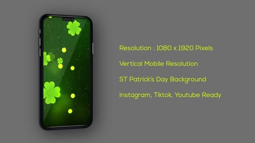 St Patrick's Day Background 4 - Vertical Video