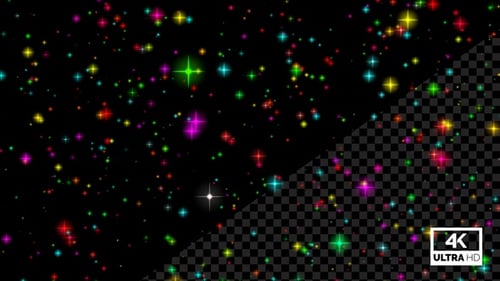 Cielo nocturno colorido, estrellas centelleantes, fondo particular, Alpha Loop V3