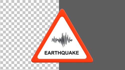 3D Sign seismology meaning | Alpha Channel
