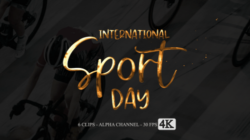 International Sport Day Animation Text