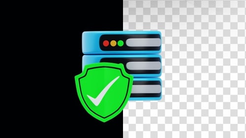 3D Server Data Protection with Secure Shield Animation