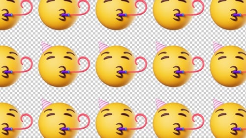 Party Emoji Alpha Channel