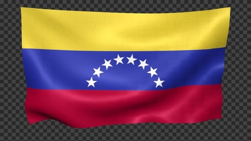 Waving Venezuela Flag Seamlessly Looping with Alpha Channel