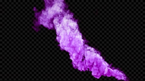 Dynamic Flowing Purple Smoke Fluid Element