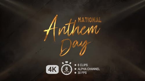 Elegant Golden National Anthem Day Title Reveal