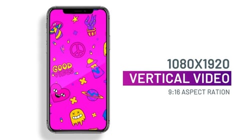 Good vibes seamless looping background pattern animation for social media posts