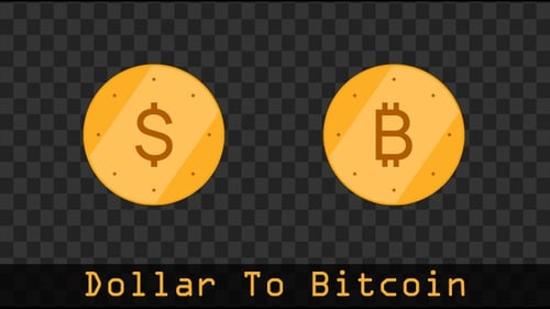 Animated Flat Design Rotating World Currency and Cryptocurrency Icons