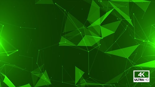 Plexus Background Looped Green V5