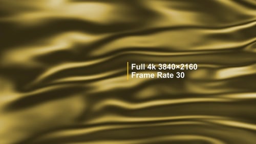 Smooth Metallic Golden Fluid Waves Abstract Motion Background