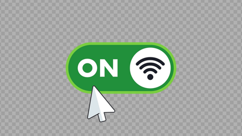 Flat Design Wi-Fi On Off Toggle Switch Animation