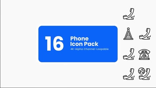Animated Phone and Communication Icons Pack