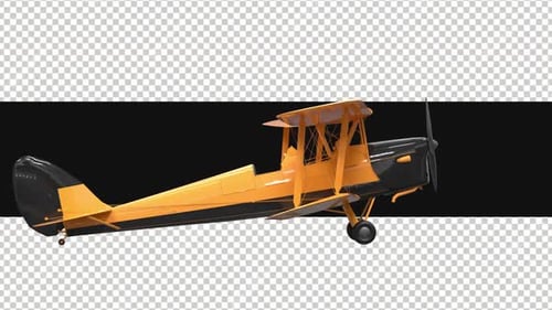 3d Light Airplane Rotating On Alpha Loop
